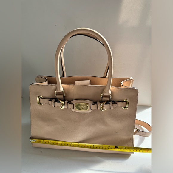 MICHAEL KORS HAMILTON Leather Pink Chain Satchel Crossbody Handbag - Picture 15 of 16